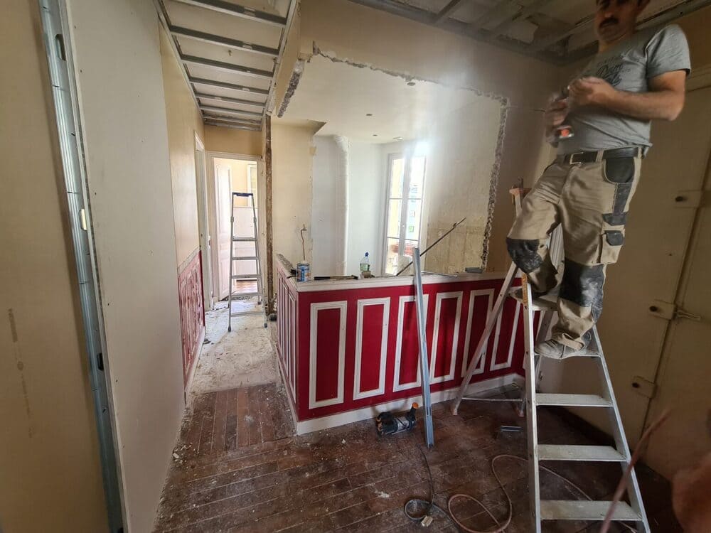 Modification de l'espace de vie, gros œuvre à Suresnes