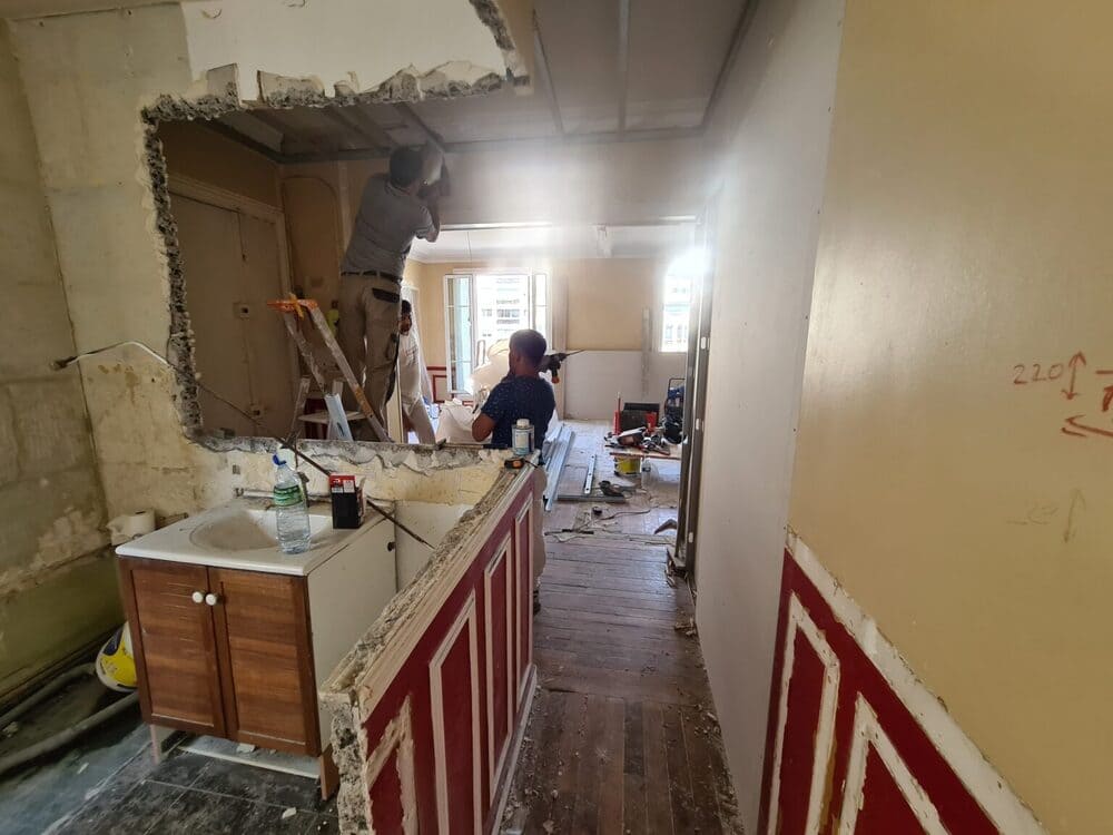 Entreprise de rénovation appartement 92, début des travaux